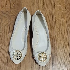 Tory Burch peep toe wedge shoes